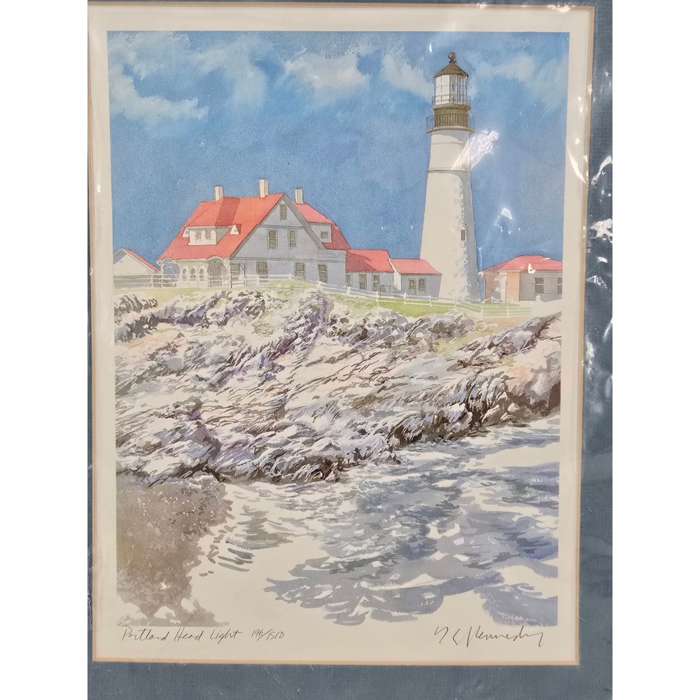 Robert E Kennedy Portland Head Light Maine Signed Numbered Print 196/1500